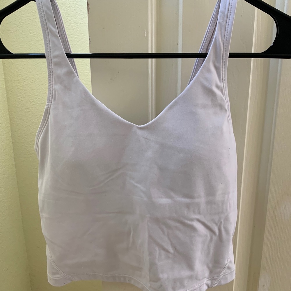 White workout crop tank top